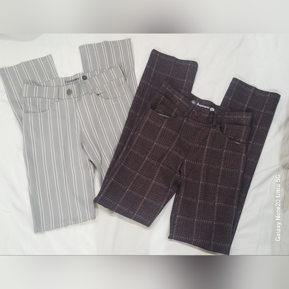 Betabrand  Striped and Checkered Pants Set